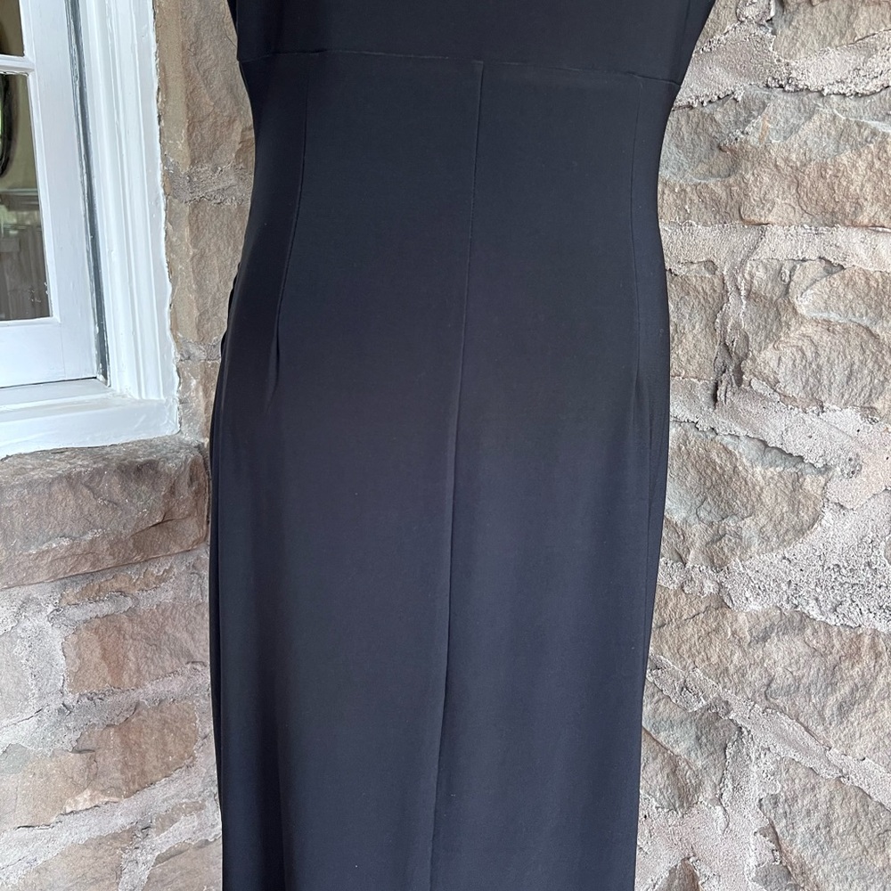 Size 12 Ralph Lauren Black Midi Dress - Picture 5 of 8